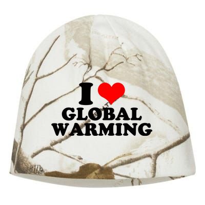 I Love Global Warming Climate Change Kati - Camo Knit Beanie