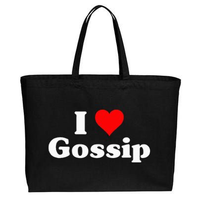 I Love Gossip Cotton Canvas Jumbo Tote