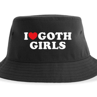 I Love Goth I Heart Goth Sustainable Bucket Hat