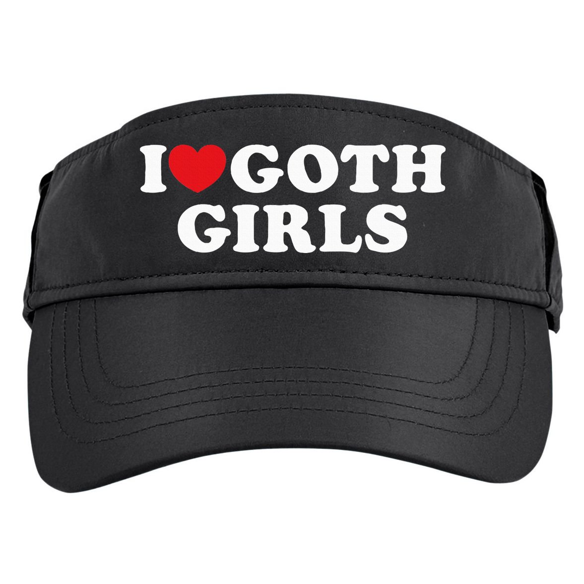I Love Goth I Heart Goth Adult Drive Performance Visor