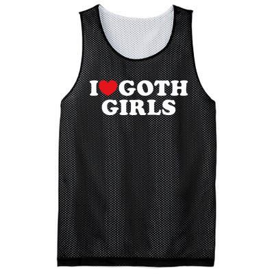 I Love Goth I Heart Goth Mesh Reversible Basketball Jersey Tank