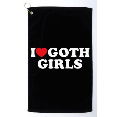 I Love Goth I Heart Goth Golf Towel