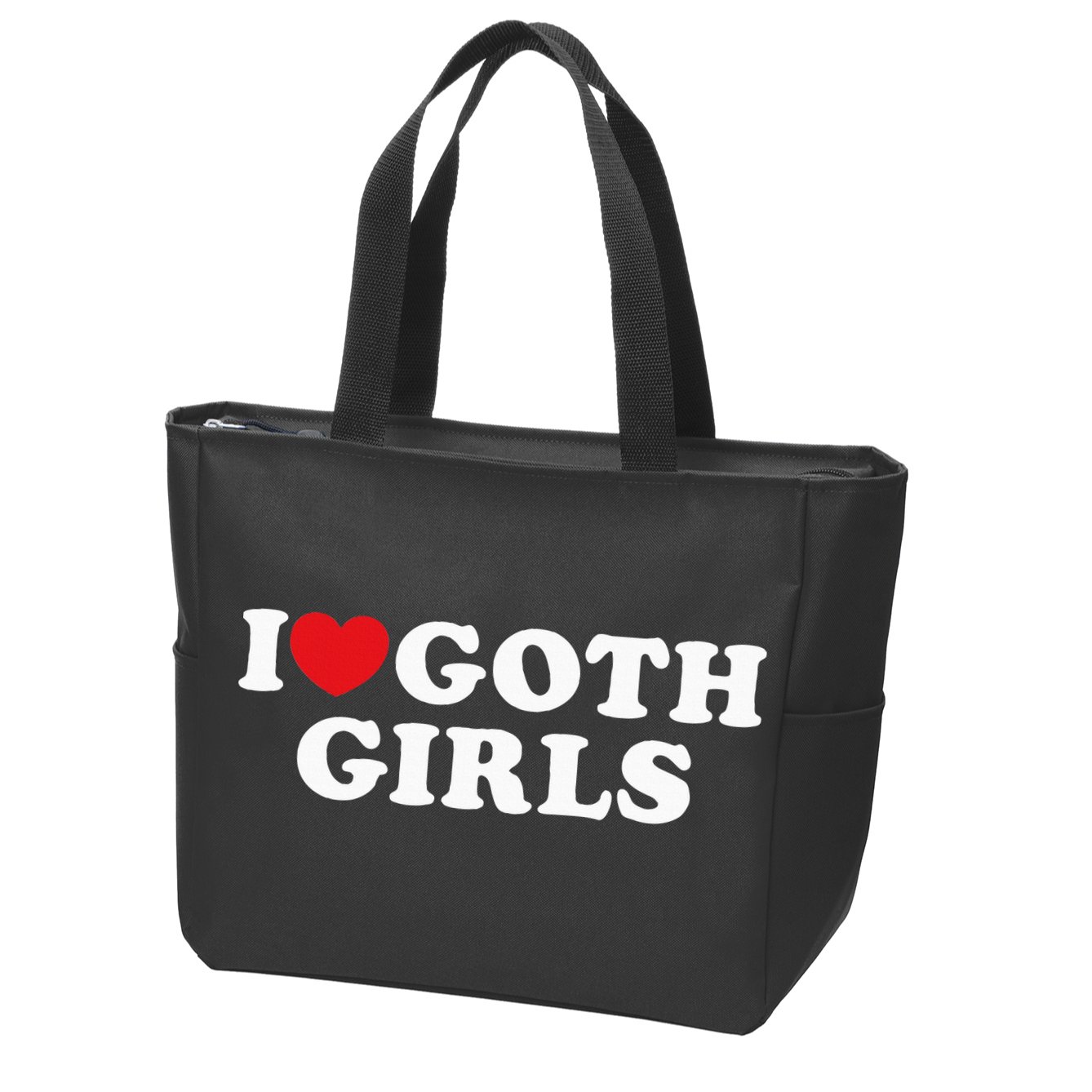 I Love Goth I Heart Goth Zip Tote Bag