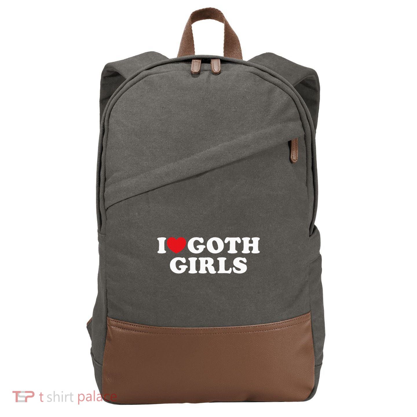 I Love Goth I Heart Goth Cotton Canvas Backpack