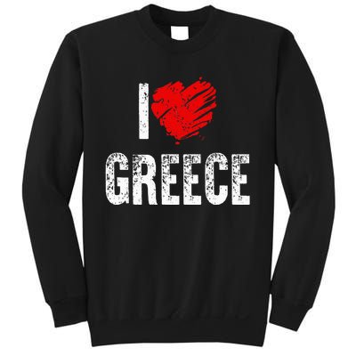 I Love Greece Greeks Pride Patriotic Gift Sweatshirt