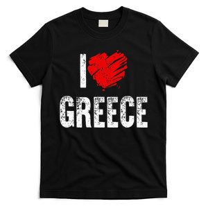 I Love Greece Greeks Pride Patriotic Gift T-Shirt