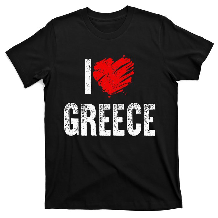 I Love Greece Greeks Pride Patriotic Gift T-Shirt