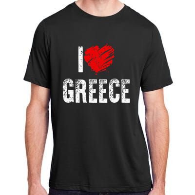 I Love Greece Greeks Pride Patriotic Gift Adult ChromaSoft Performance T-Shirt