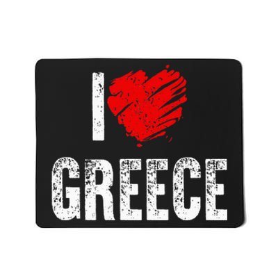 I Love Greece Greeks Pride Patriotic Gift Mousepad