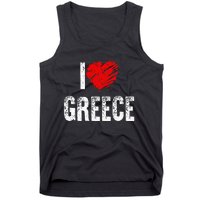 I Love Greece Greeks Pride Patriotic Gift Tank Top