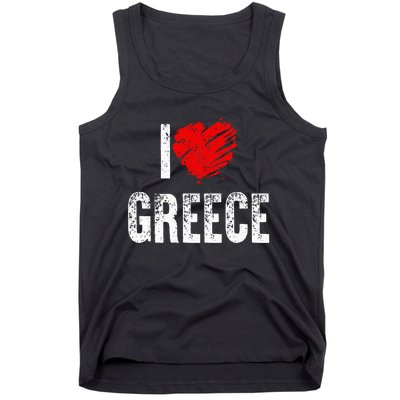 I Love Greece Greeks Pride Patriotic Gift Tank Top