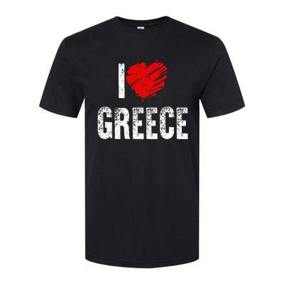 I Love Greece Greeks Pride Patriotic Gift Softstyle CVC T-Shirt