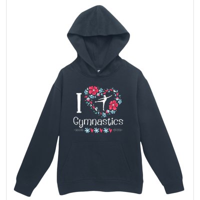 I Love Gymnastics Gymnast Acrobatic Tumbling Cheerleading Urban Pullover Hoodie