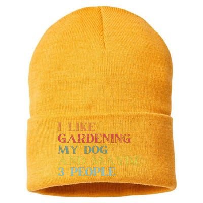 I Like Gardening My Dog Maybe 3 People Vintage Gardening Tank Top Sustainable Knit Beanie