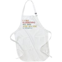 I Like Gardening My Dog Maybe 3 People Vintage Gardening Tank Top Full-Length Apron With Pockets