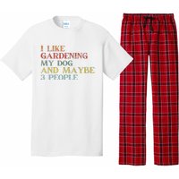 I Like Gardening My Dog Maybe 3 People Vintage Gardening Tank Top Pajama Set