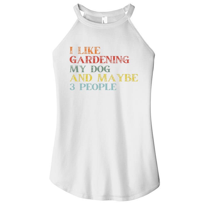 I Like Gardening My Dog Maybe 3 People Vintage Gardening Tank Top Women's Perfect Tri Rocker Tank