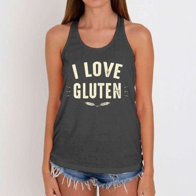 I Love Gluten Women's Knotted Racerback Tank