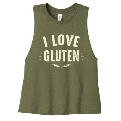 I Love Gluten Women's Racerback Cropped Tank