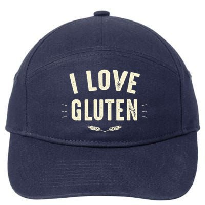 I Love Gluten 7-Panel Snapback Hat