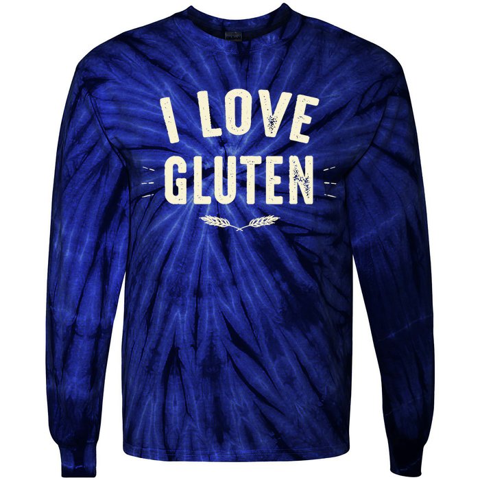 I Love Gluten Tie-Dye Long Sleeve Shirt