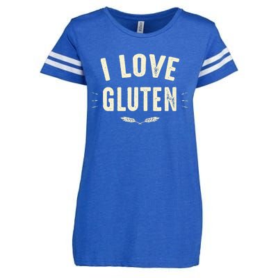 I Love Gluten Enza Ladies Jersey Football T-Shirt