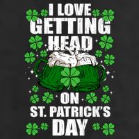 I Love Getting Head On St Patrick's Day Funny Holiday Adult Drive Performance Visor