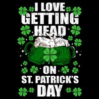 I Love Getting Head On St Patrick's Day Funny Holiday 16 in Basic Backpack
