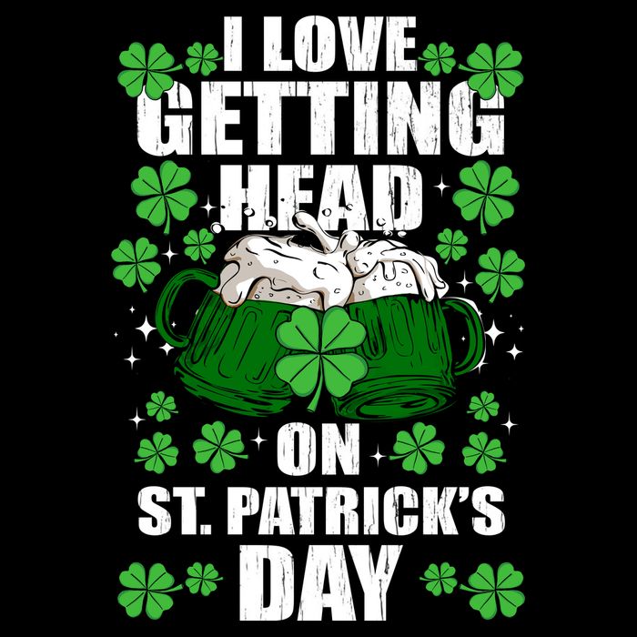 I Love Getting Head On St Patrick's Day Funny Holiday 16 in Basic Backpack
