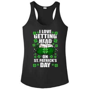 I Love Getting Head On St Patrick's Day Funny Holiday Ladies PosiCharge Competitor Racerback Tank