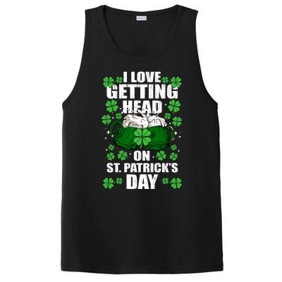 I Love Getting Head On St Patrick's Day Funny Holiday PosiCharge Competitor Tank