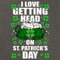 I Love Getting Head On St Patrick's Day Funny Holiday Cotton Canvas Backpack