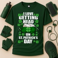 I Love Getting Head On St Patrick's Day Funny Holiday Cooling Performance Crew T-Shirt