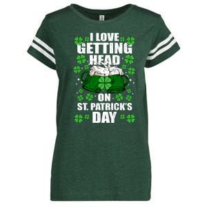 I Love Getting Head On St Patrick's Day Funny Holiday Enza Ladies Jersey Football T-Shirt