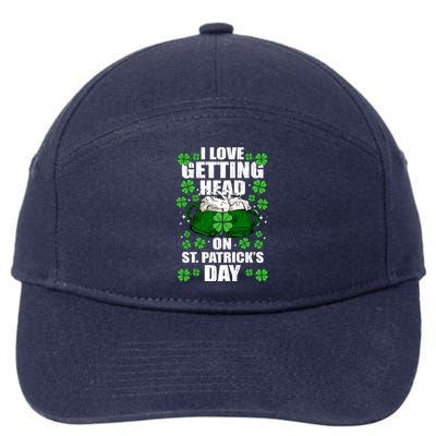 I Love Getting Head On St Patrick's Day Funny Holiday 7-Panel Snapback Hat