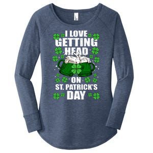 I Love Getting Head On St Patrick's Day Funny Holiday Women's Perfect Tri Tunic Long Sleeve Shirt