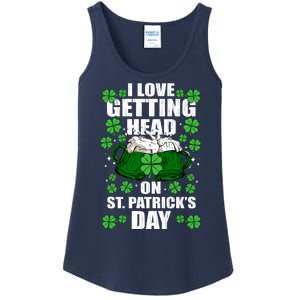 I Love Getting Head On St Patrick's Day Funny Holiday Ladies Essential Tank