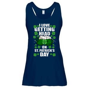 I Love Getting Head On St Patrick's Day Funny Holiday Ladies Essential Flowy Tank