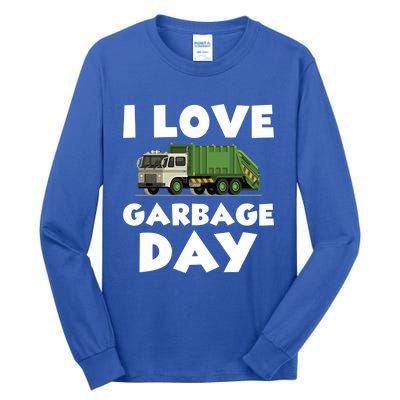 I Love Garbage Day Trash Truck Gift Tall Long Sleeve T-Shirt