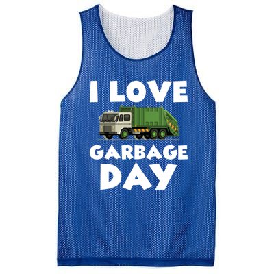 I Love Garbage Day Trash Truck Gift Mesh Reversible Basketball Jersey Tank