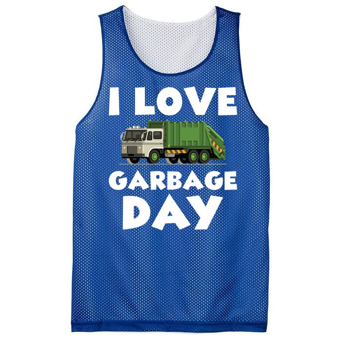 I Love Garbage Day Trash Truck Gift Mesh Reversible Basketball Jersey Tank