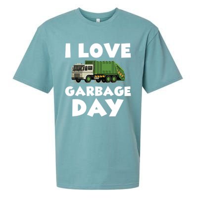 I Love Garbage Day Trash Truck Gift Sueded Cloud Jersey T-Shirt