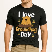 I Love Groundhog Day Funny Woodchuck Groundhog Day Cooling Performance Crew T-Shirt