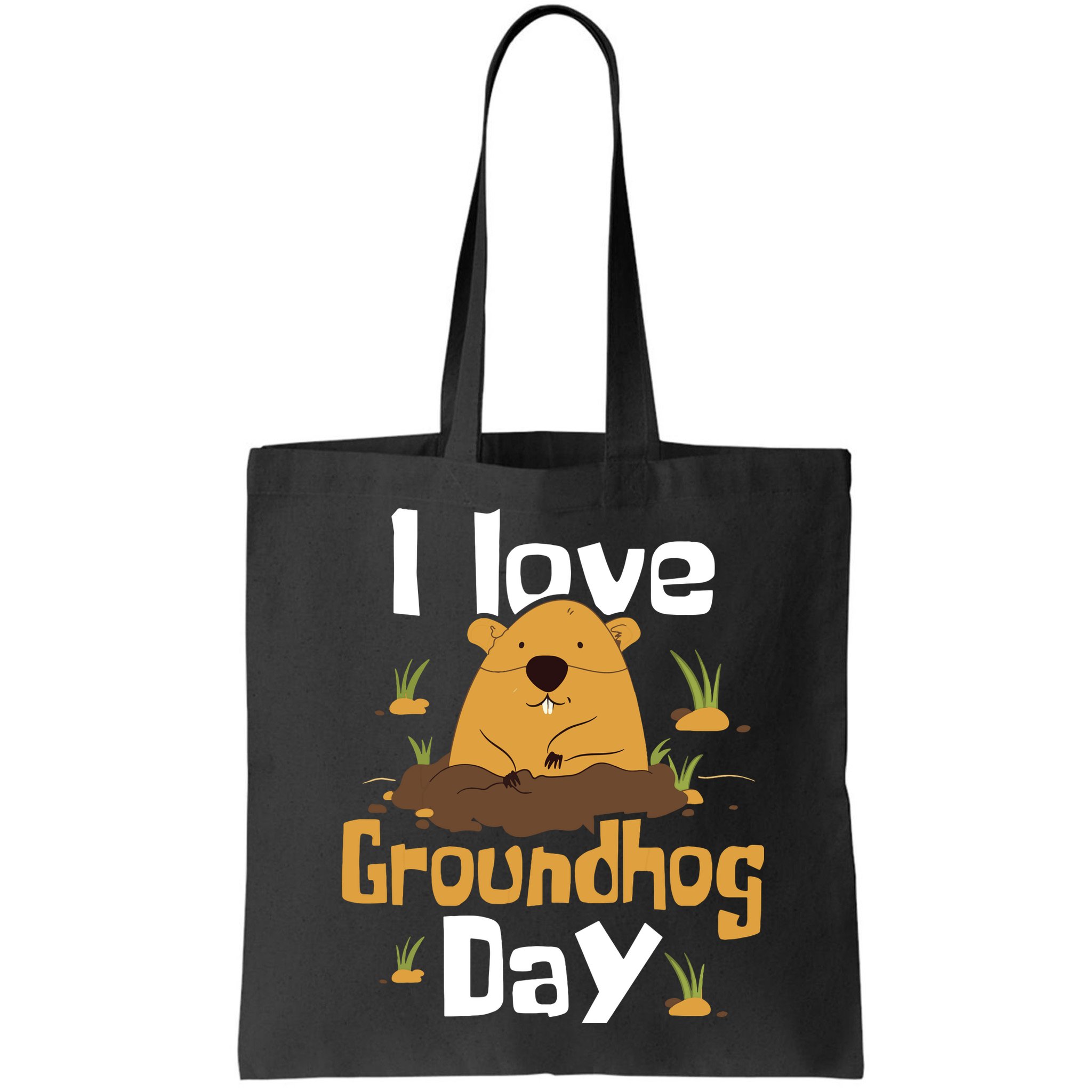 I Love Groundhog Day Funny Woodchuck Groundhog Day Bag