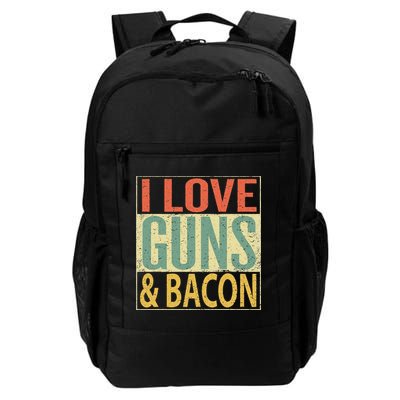 I Love Guns And Bacon Funny Gun Lover Gift Backpack