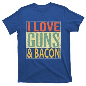 I Love Guns And Bacon Funny Gun Lover Gift T-Shirt