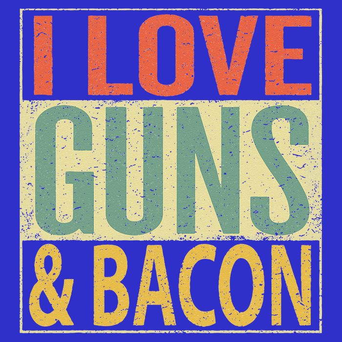 I Love Guns And Bacon Funny Gun Lover Gift Womens Tank Top