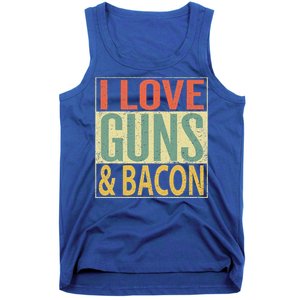 I Love Guns And Bacon Funny Gun Lover Gift Tank Top