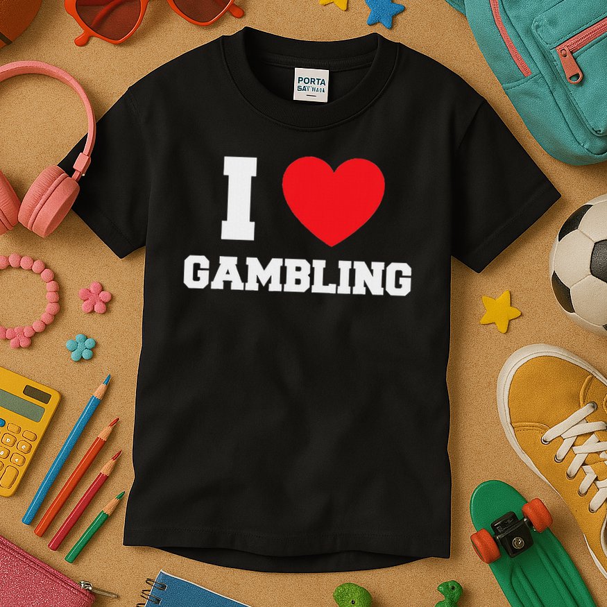I Love Gambling Kids T-Shirt