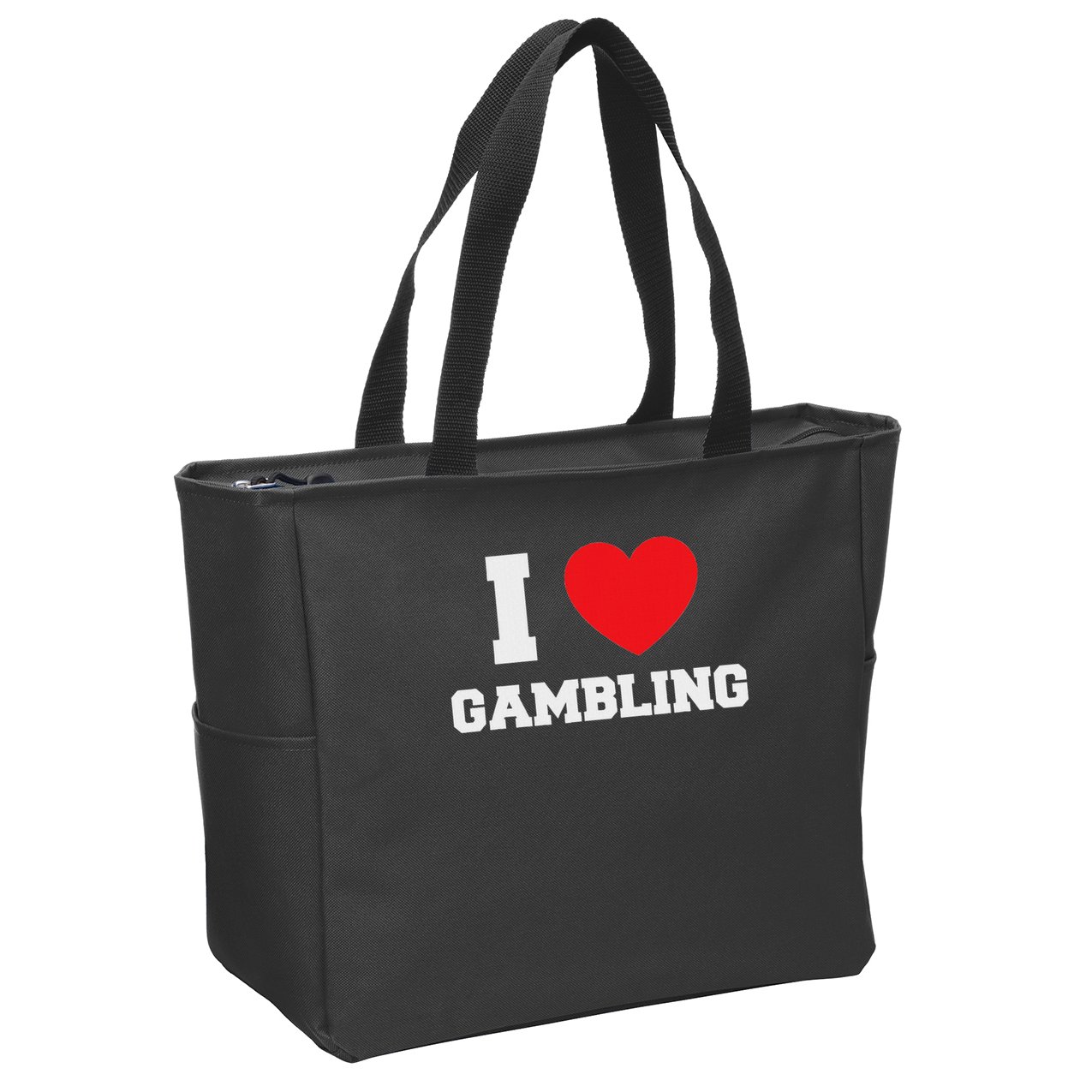 I Love Gambling Zip Tote Bag